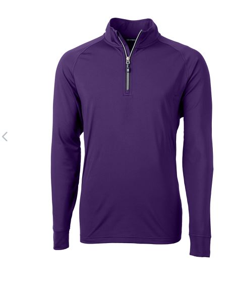 Purple Cutter & Buck Performance Qtr. Zip